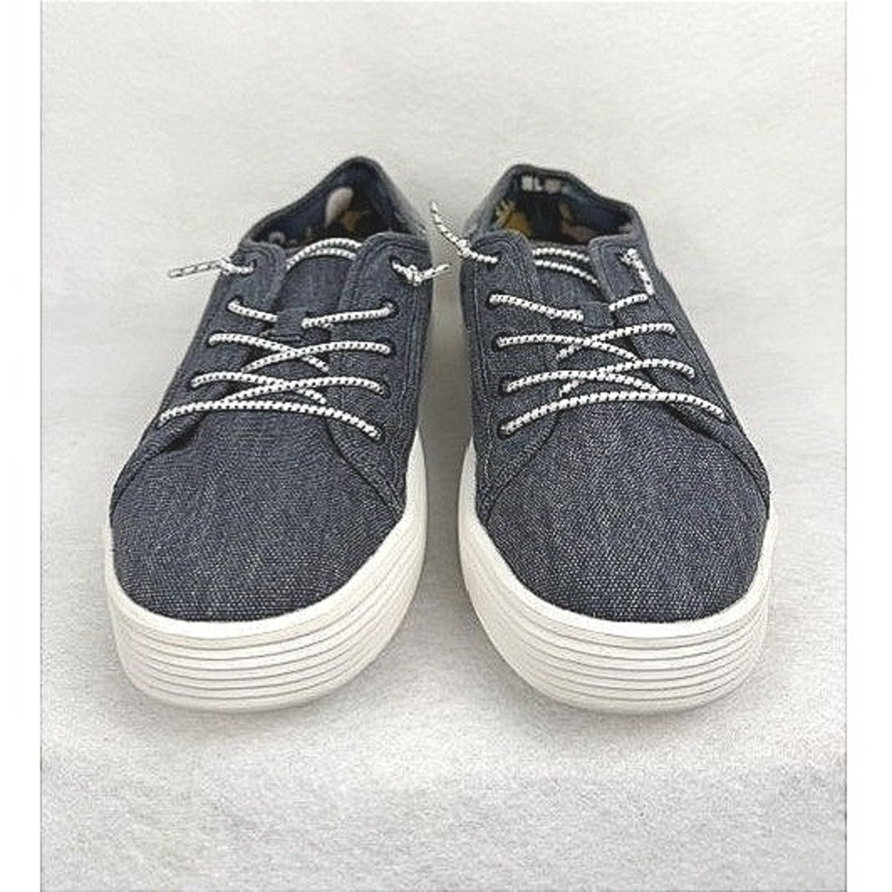 Hey Dude Cody M Craft Navy Blue Canvas Platform Sneakers Men's 9 Women's 11